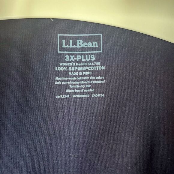 L.L.Bean Women's 3XL Blue Open Front Cardigan Sweater Plus Size Classic Work - Picture 3 of 5